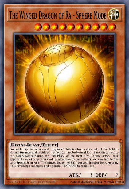 The Winged Dragon of Ra - Sphere Mode - RA01-EN007 - Quarter Century Secret Rare - NM