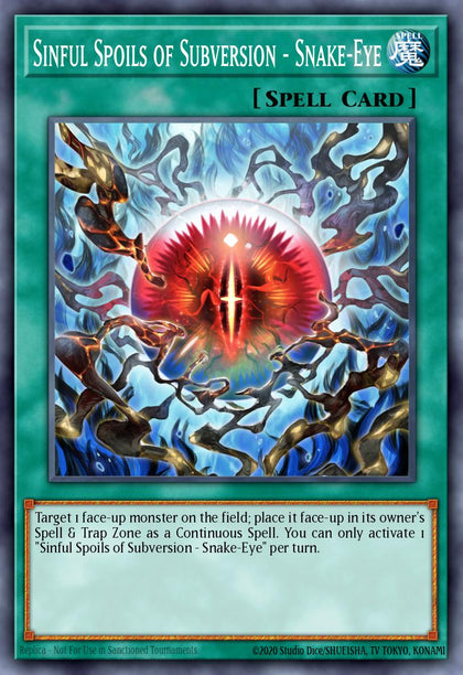 Sinful Spoils of Subversion - Snake-Eye - DUNE-EN060 - Quarter Century Secret Rare - NM