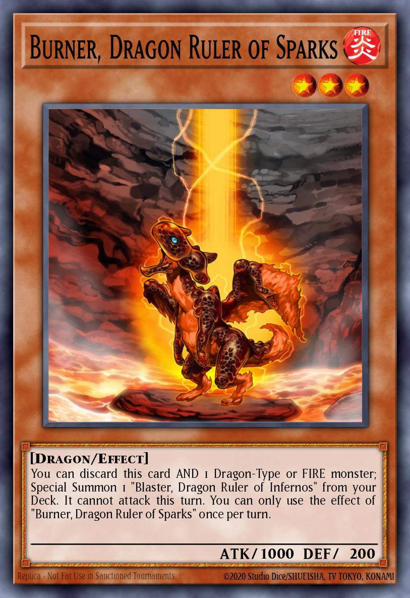Burner, Dragon Ruler of Sparks - RA03-FR256 - Quarter Century Secret Rare - NM