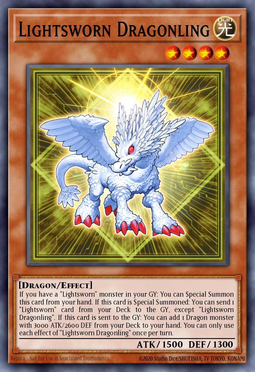 Lightsworn Dragonling - LEDE-EN023 - Quarter Century Secret Rare - NM