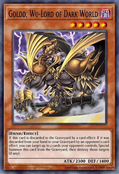 Goldd, Wu-Lord of Dark World - EEN-EN024 - Super Rare - MT