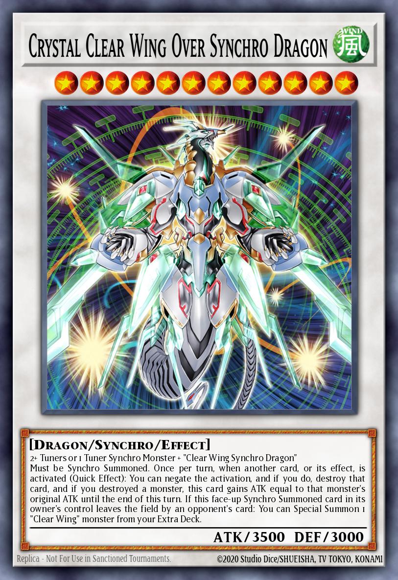 Crystal Clear Wing Over Synchro Dragon - SUDA-EN039 - Quarter Century Secret Rare - NM