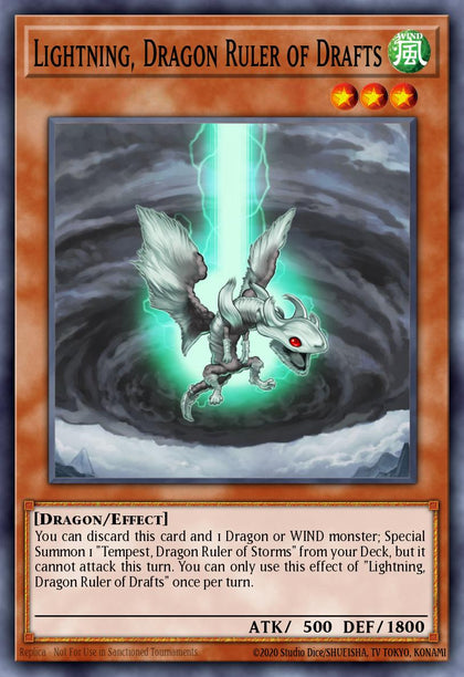 Lightning, Dragon Ruler of Drafts - RA03-EN257 - Quarter Century Secret Rare - NM