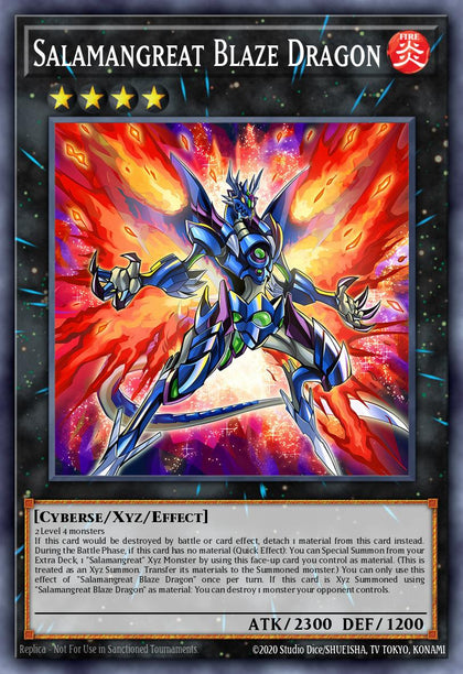 Salamangreat Blaze Dragon - TN23-EN007 - Quarter Century Secret Rare - NM