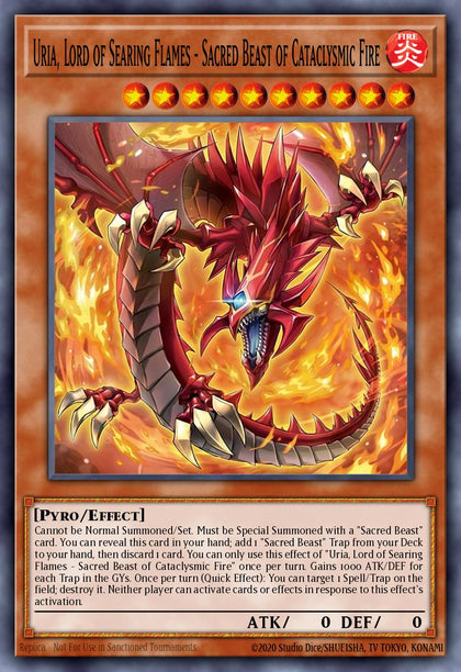 Inferno of the Sacred Beasts - Uria, Lord of Sacred Beasts - CORI EN005 - Super Rare - NM