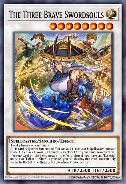 The Three Champions of Swordsoul - CORI EN100 - Super Rare - NM