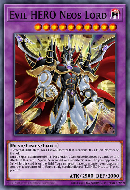 Evil HERO Neos Lord - SUDA-EN031 - Quarter Century Secret Rare - NM