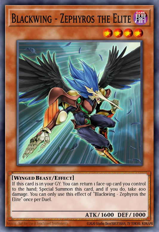 Blackwing - Zephyros the Elite - RA04-EN145 - Quarter Century Secret Rare - NM