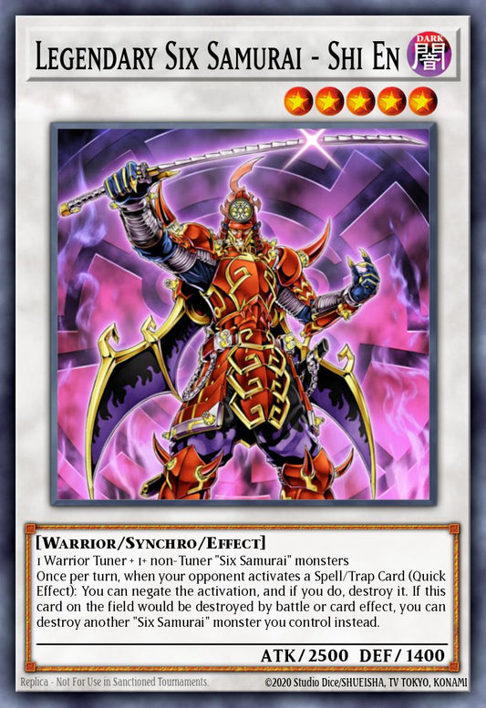 Legendary Six Samurai - Shi En - RA03-EN250 - Platinum Secret Rare - NM