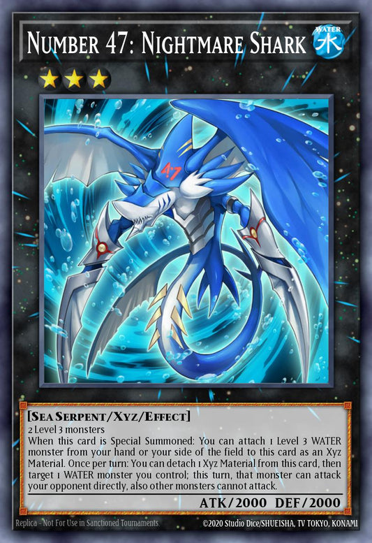 Number 47: Nightmare Shark - CT11-EN004 - Super Rare - NM
