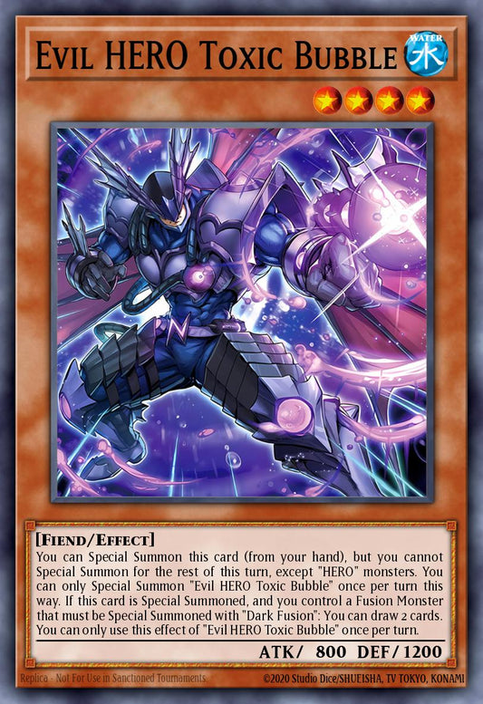 Evil HERO Toxic Bubble - SUDA-EN001 - Ultra Rare - NM