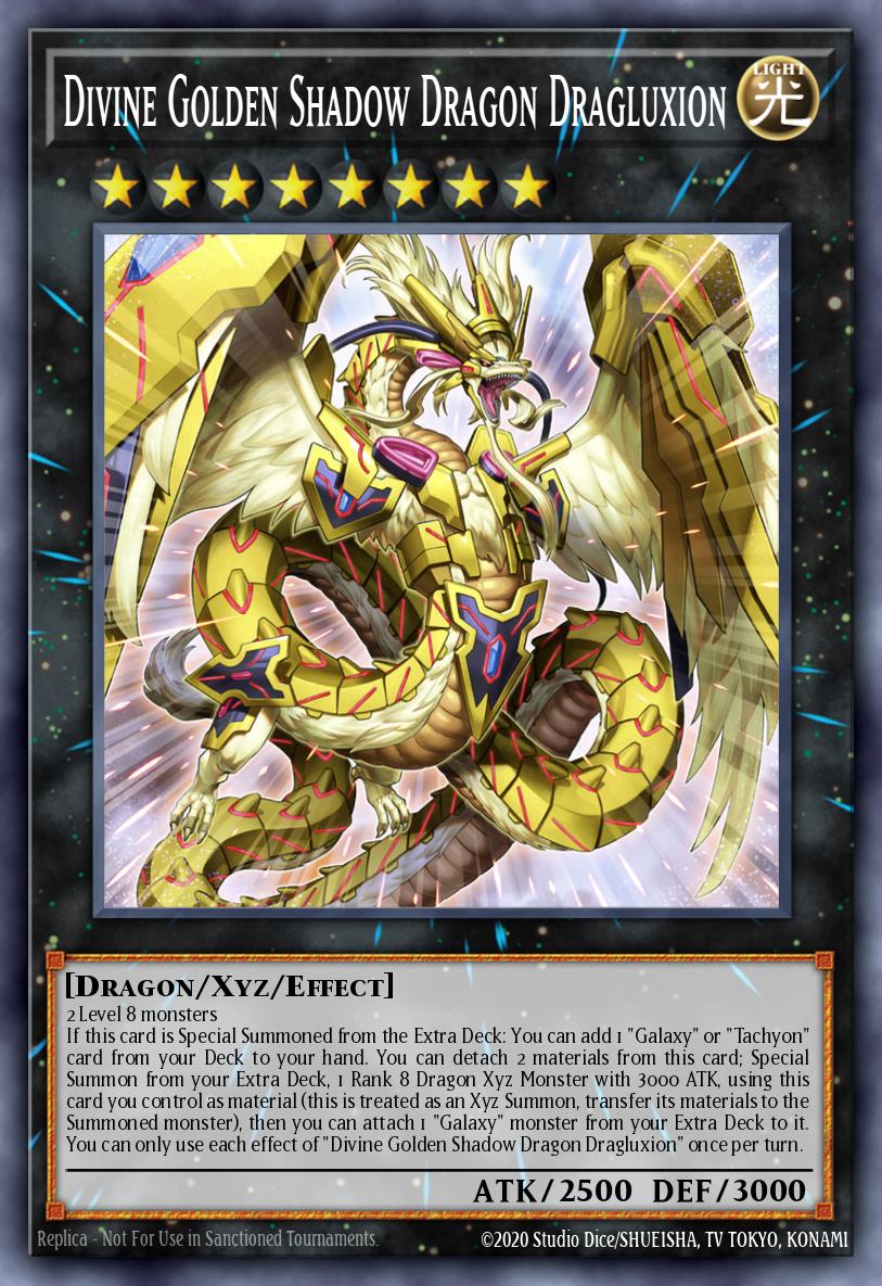 Divine Golden Shadow Dragon Dragluxion - MZTM-EN014 - Collectors Rare - NM