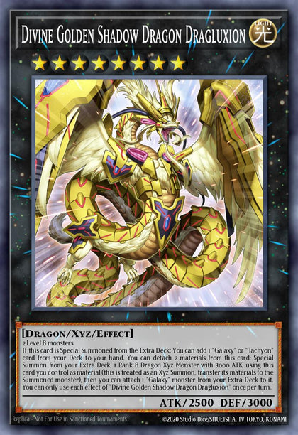 Divine Golden Shadow Dragon Dragluxion - MZTM-EN014 - Collectors Rare - NM