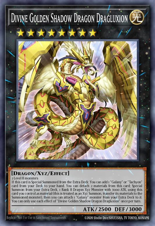 Divine Golden Shadow Dragon Dragluxion - MZTM-EN014 - Ultra Rare - NM