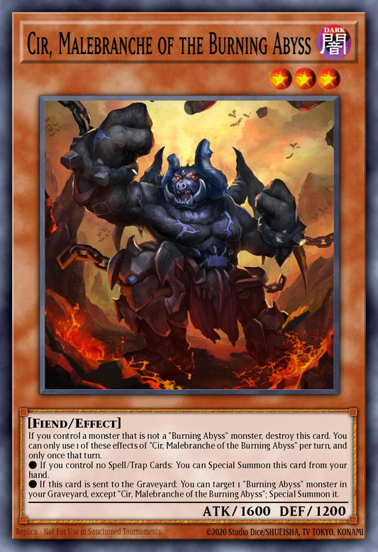 Cir, Malebranche of the Burning Abyss - RA04-EN235 - Platinum Secret Rare - NM