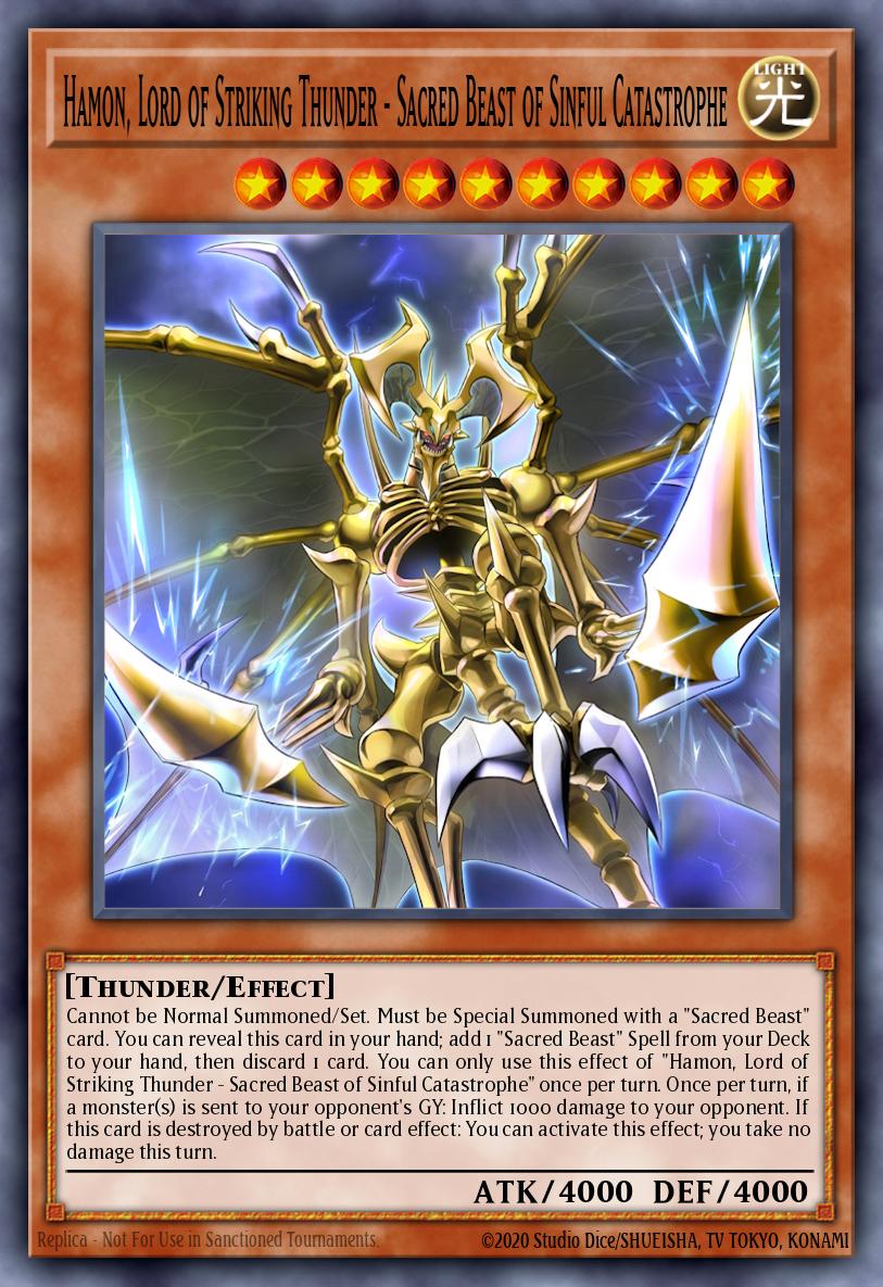 Calamity of the Sacred Beasts - Hamon, Lord of Striking Thunder - CORI EN006 - Starlight Rare - NM