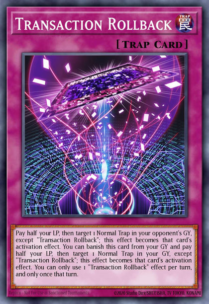 Transaction Rollback - RA04-EN105 - Quarter Century Secret Rare - NM