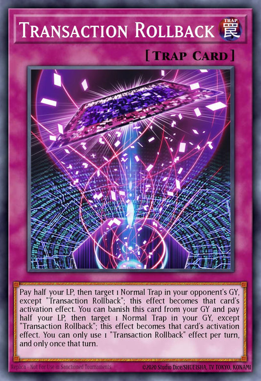 Transaction Rollback - RA04-EN105 - Quarter Century Secret Rare - NM