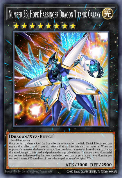 Number 38: Hope Harbinger Dragon Titanic Galaxy - RA02-EN036 - Quarter Century Secret Rare - NM