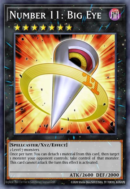 Number 11: Big Eye - RA04-EN062 - Quarter Century Secret Rare - NM