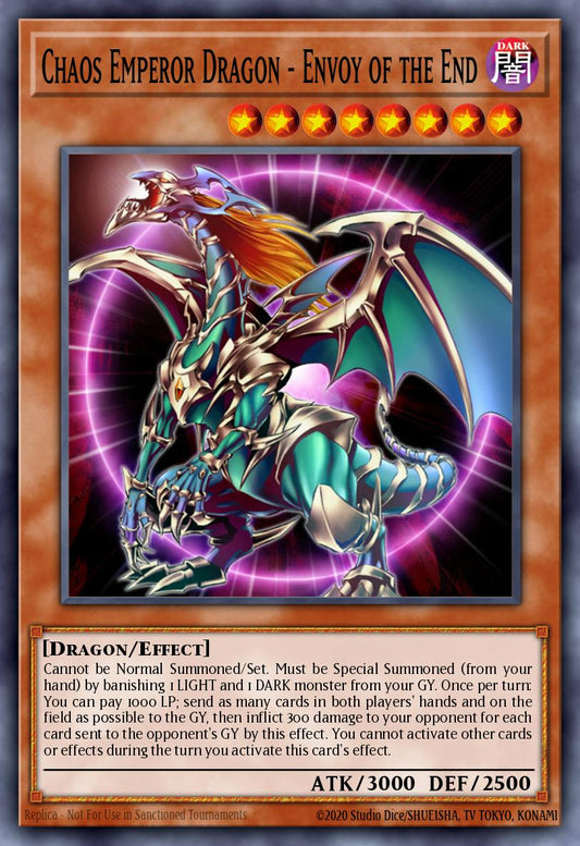 Chaos Emperor Dragon - Envoy of the End - RA03-EN133 - Platinum Secret Rare - NM
