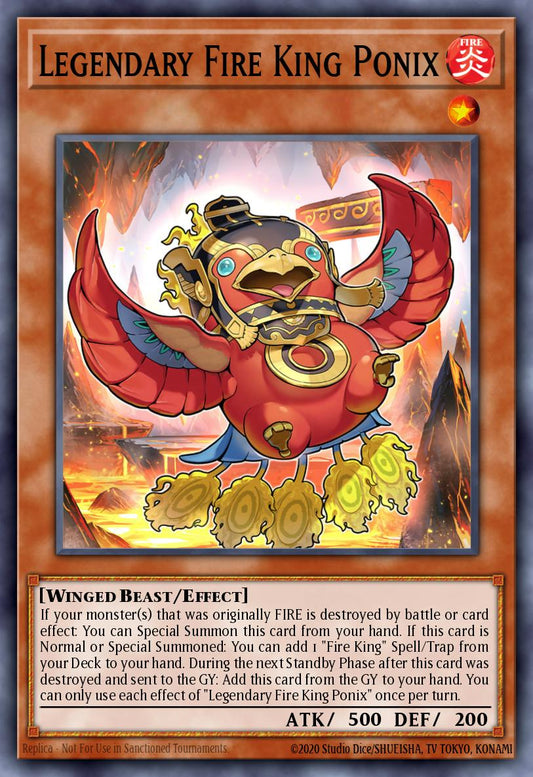 Legendary Fire King Ponix - MP25-EN048 - Starlight Rare - NM