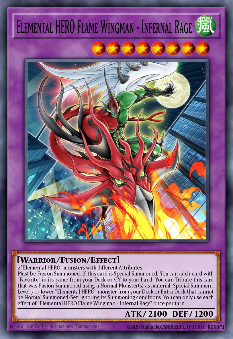 Elemental HERO Flame Wingman - Infernal Rage - BLMR-EN012 - Secret Rare - NM