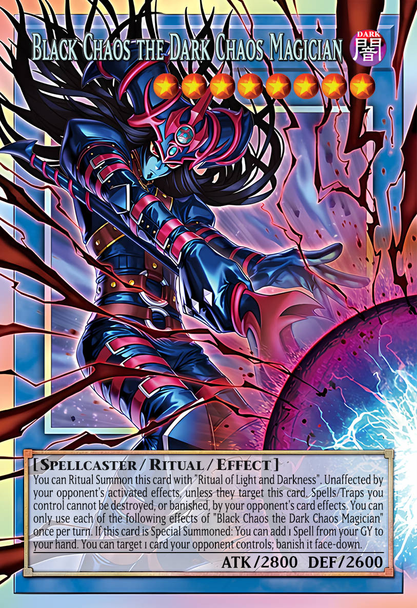 Magician of Dark Chaos - Black Chaos - CORI EN027 - Starlight Rare Extended Art / Overframe - NM