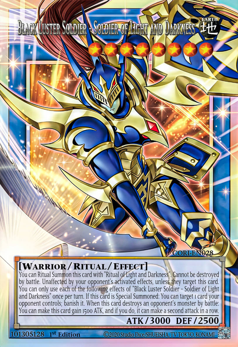 Black Luster Soldier - Soldier of Light and Darkness - CORI EN028 - Starlight Rare Extended Art / Overframe - NM